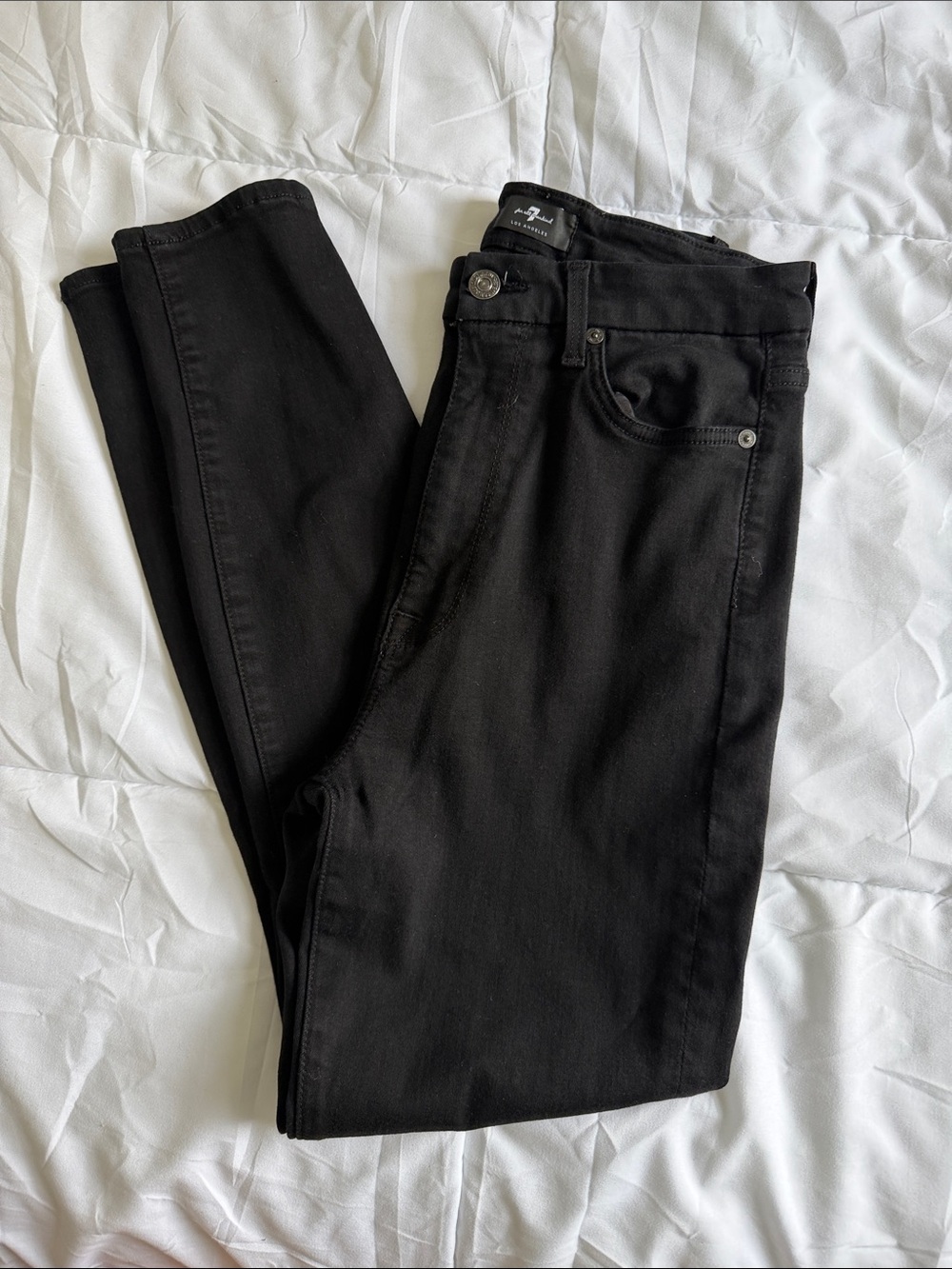 7 For All Mankind Black Women's Skinny Jeans